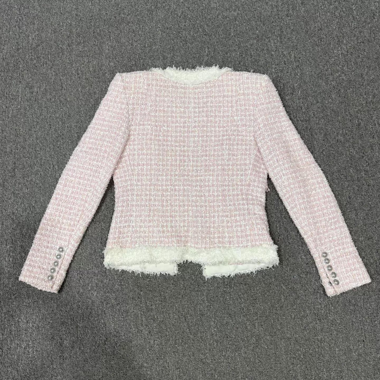 Balmain Balmain Pink Knit Jackets 36 99 New Size XS / US 0-2 / IT 36-38 - 2 Thumbnail