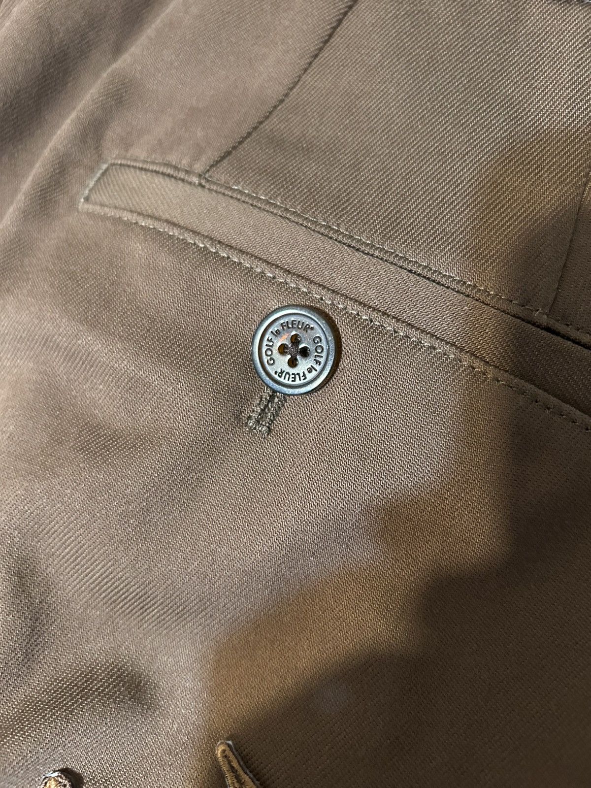 Golf le Fleur Golf Le Fleur Darryl Wide Pleated Trousers Brown Size 36 Size US 36 / EU 52 - 3 Thumbnail