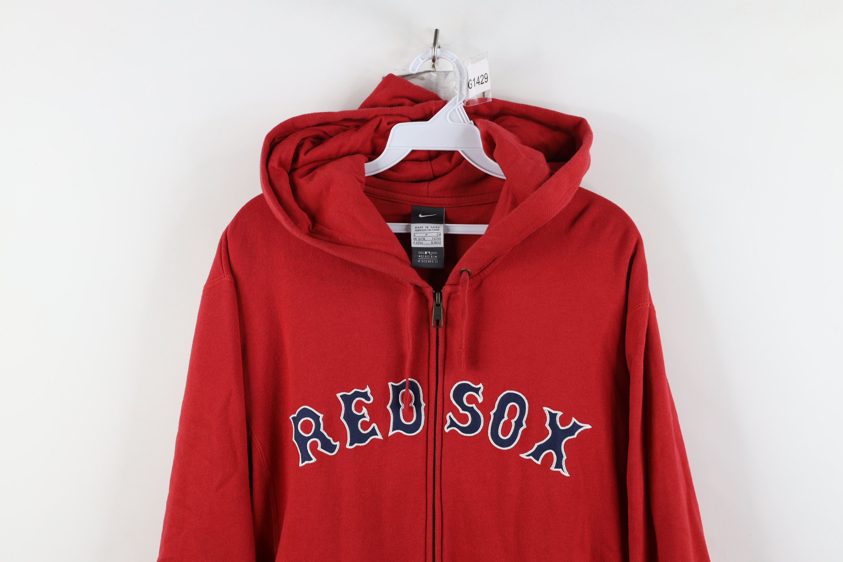 Nike Vintage Y2K Nike Scott Mini Swoosh Boston Red Sox Hoodie Red Size US S / EU 44-46 / 1 - 2 Thumbnail