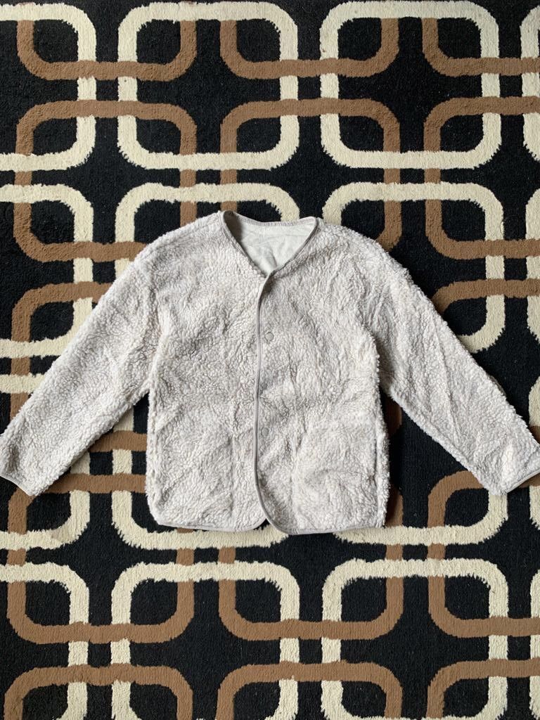 GU × Japanese Brand GU deep piles Fleece button Up Cardigan Size S / US 4 / IT 40 - 2 Thumbnail