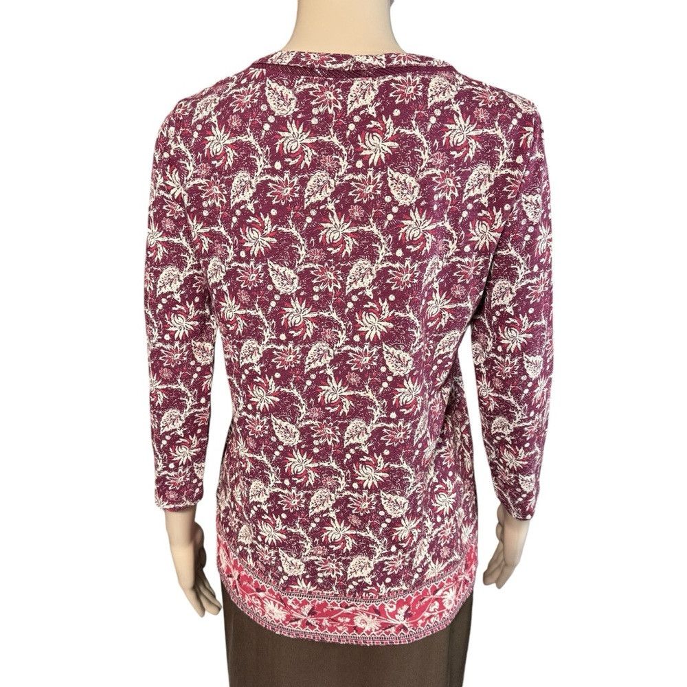 Lucky Brand Lucky Brand Border Print Long Sleeve Top Size S Size S / US 4 / IT 40 - 4 Thumbnail