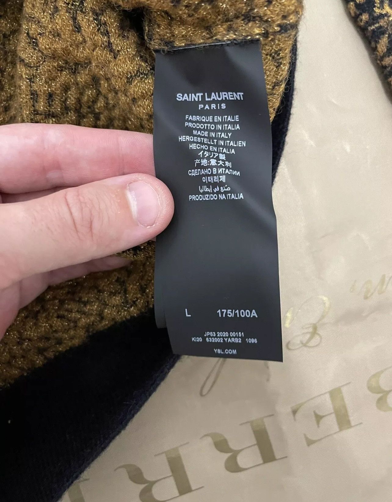 Saint Laurent Paris Saint Laurent leopard jacquard jumper Size L $1560 Size US L / EU 52-54 / 3 - 3 Thumbnail