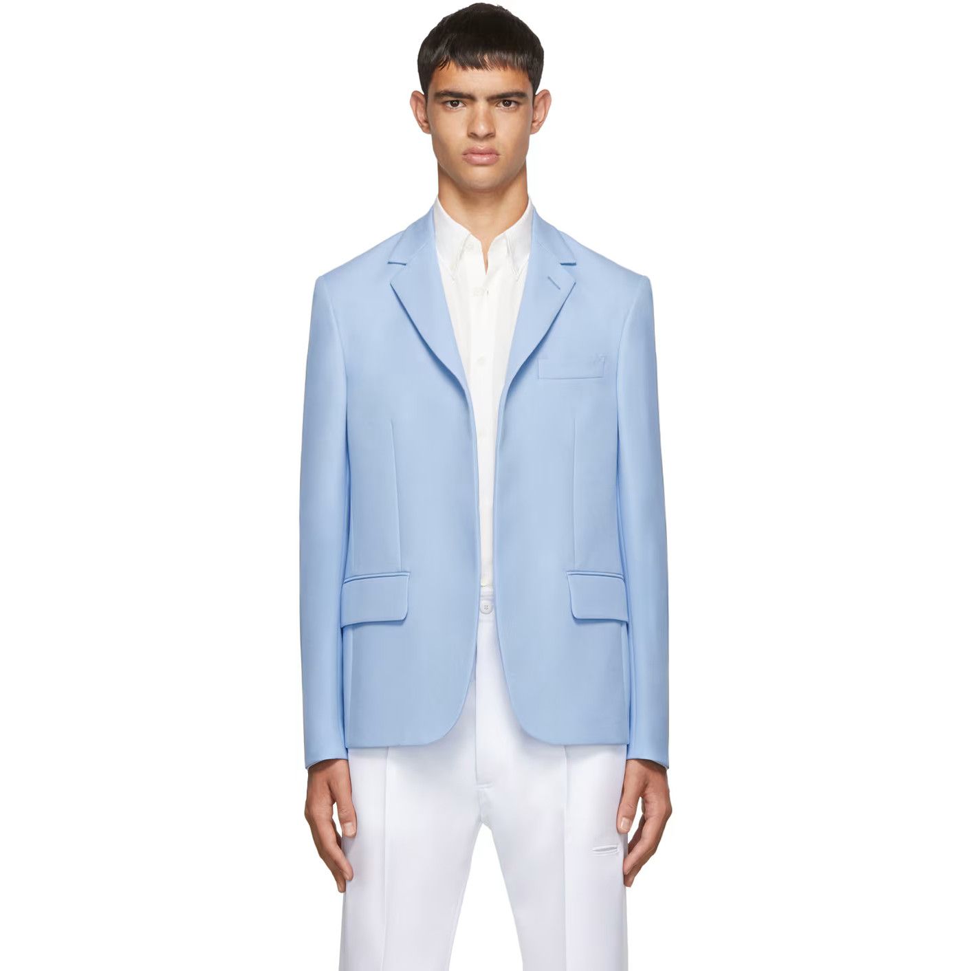 Random Identities Random Identities Blue Buttonless Blazer 46 S Size 46S - 1 Thumbnail