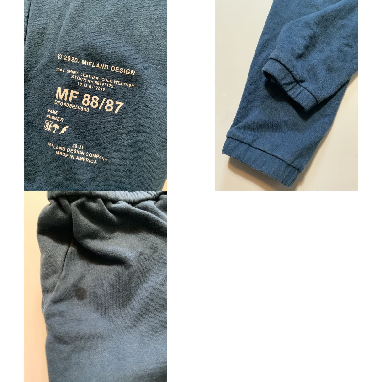 Vintage VINTAGE Mifland Script Fleece Knit Blue QS II 13oz Heavyweight Jogger Sweatpants Sz. XXL Mens Sweatpants Blue 2XL Regular Lightweight? Size US 39 - 8 Thumbnail