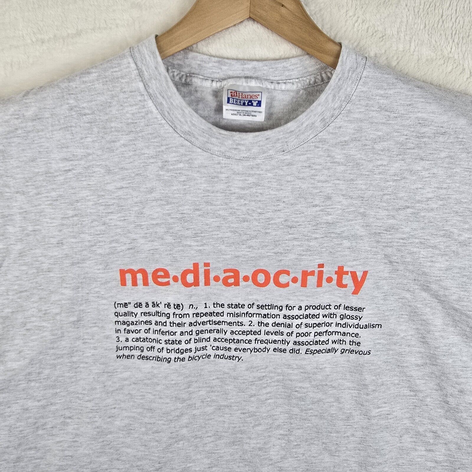 Hanes Vintage Speedgoat Bicycles Mediaocrity Shirt XL Bike Shop Size US XL / EU 56 / 4 - 3 Thumbnail