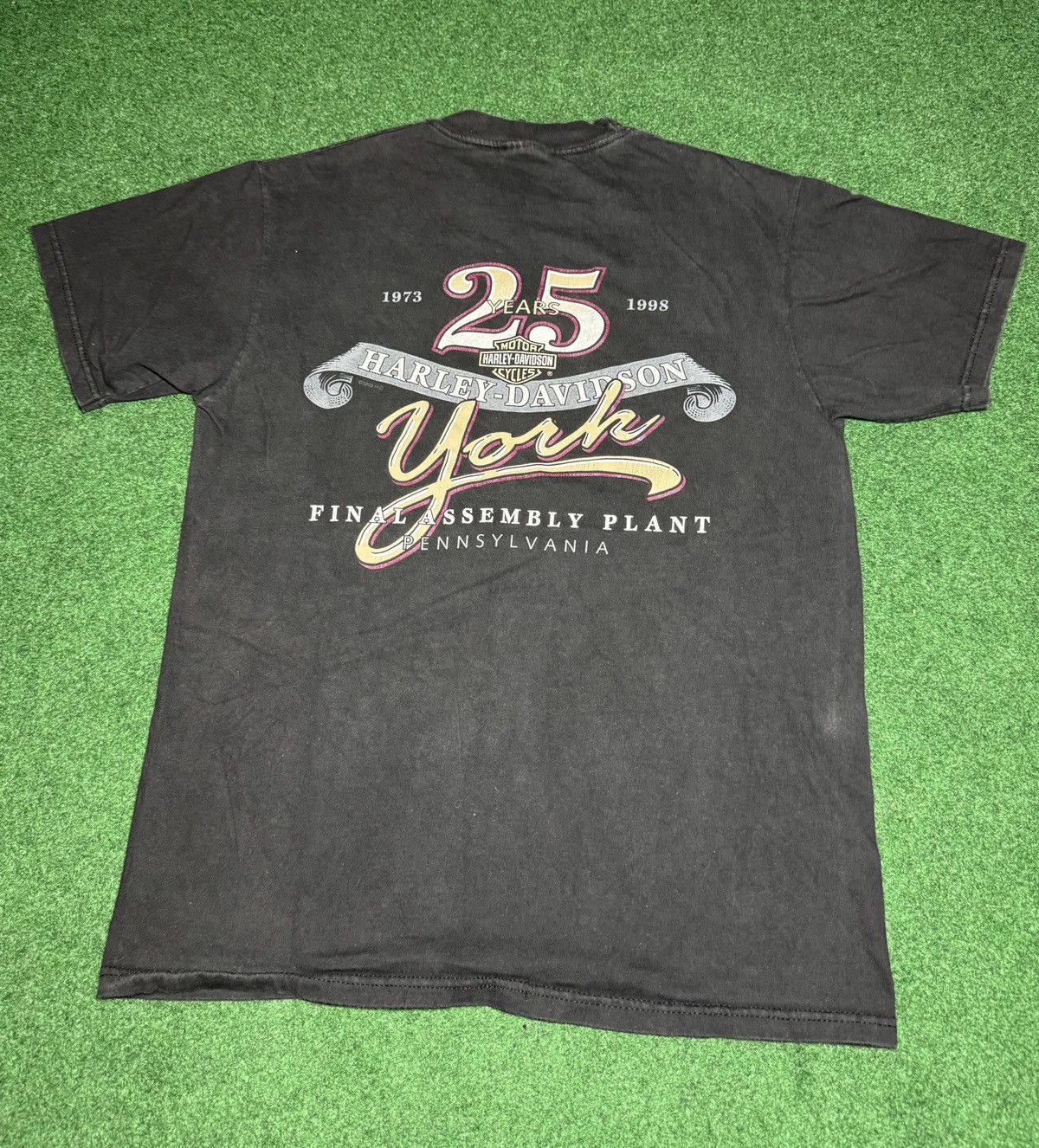 Harley Davidson × Vintage Vintage 90s Harley Davidson Final Assembly 1998 T Shirt Size US M / EU 48-50 / 2 - 4 Thumbnail