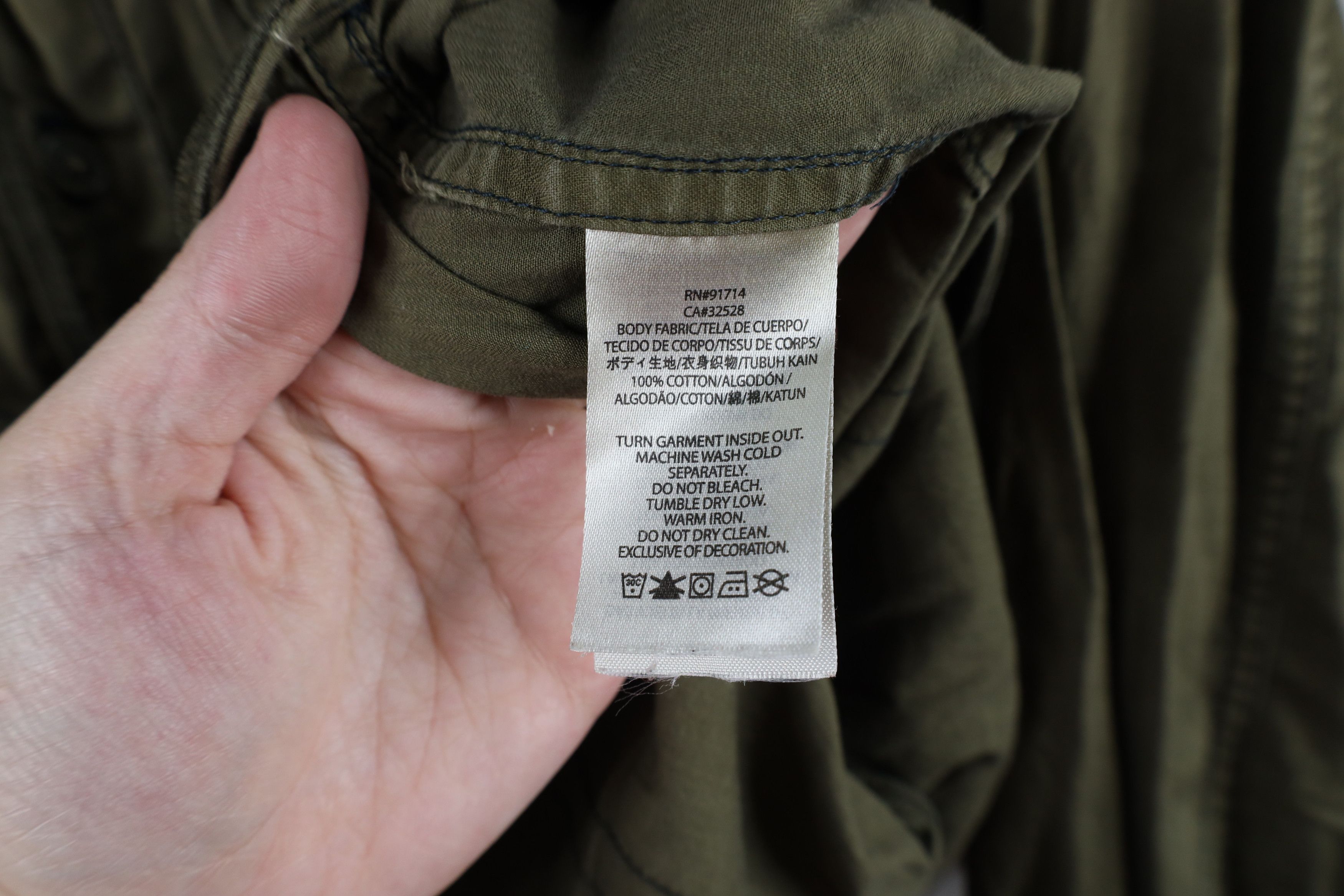 Armani Exchange × Vintage Armani Exchange Out Military Style Field Button Shirt Green Size US XS / EU 42 / 0 - 8 Thumbnail