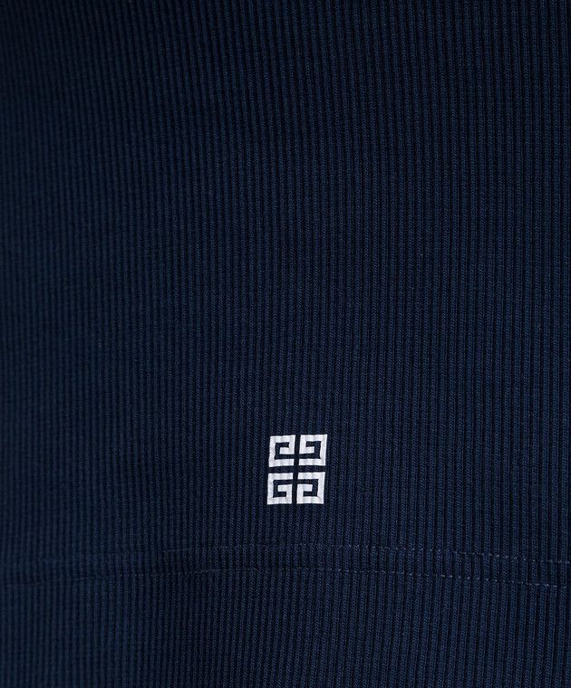 Givenchy o1srvl11e0625 Mini Dress With Logo Print in Navy Blue Size XS / US 0-2 / IT 36-38 - 5 Thumbnail