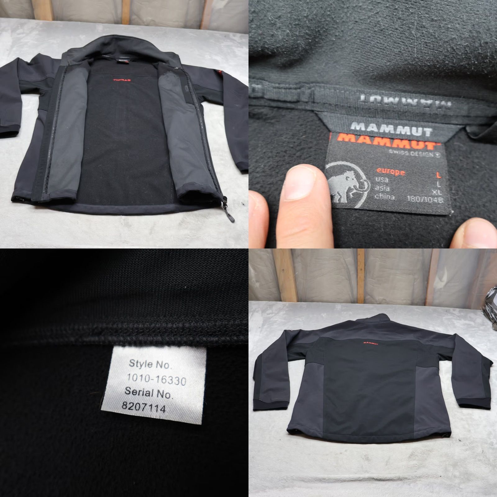 Mammut Mammut Jacket Men Large Black Softshell Windproof Rain Performance Gorpcore Hike Size US L / EU 52-54 / 3 - 8 Thumbnail