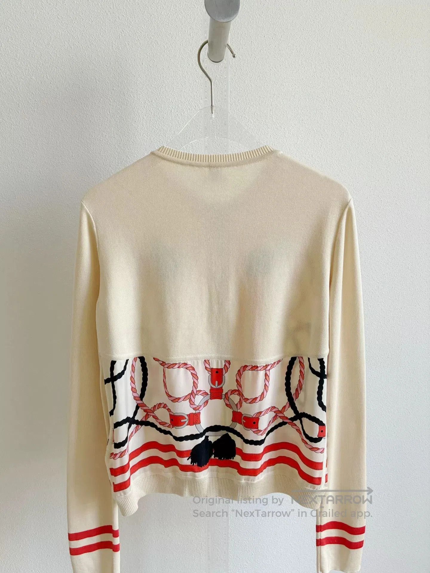 Hermes Hermes Beige Silk Cardigan with Rope Print. Size US S / EU 44-46 / 1 - 3 Thumbnail