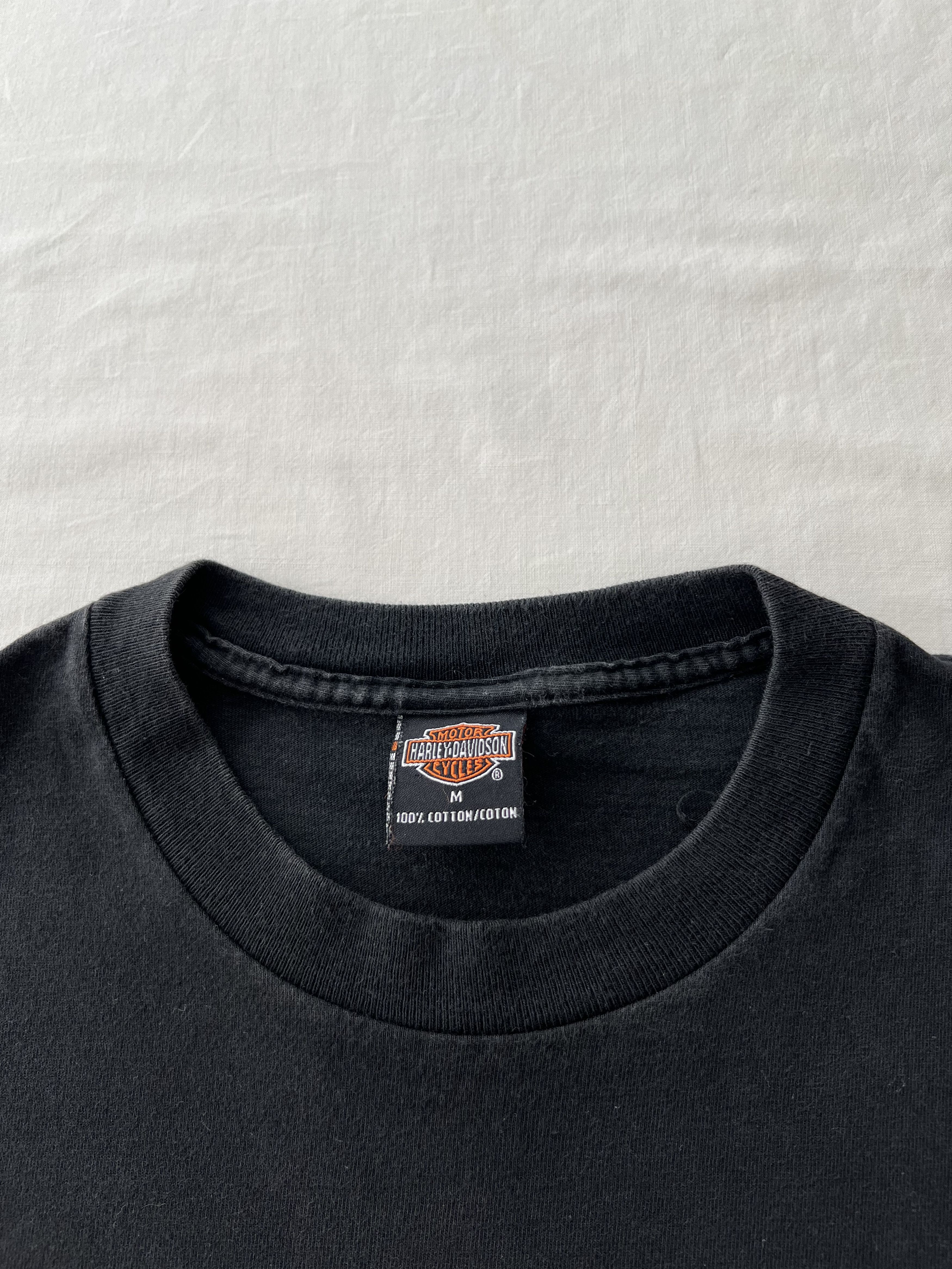 Harley Davidson Vintage 2000 Harley Davidson Flame Fire Y2k Black T-shirt Size US M / EU 48-50 / 2 - 9 Thumbnail