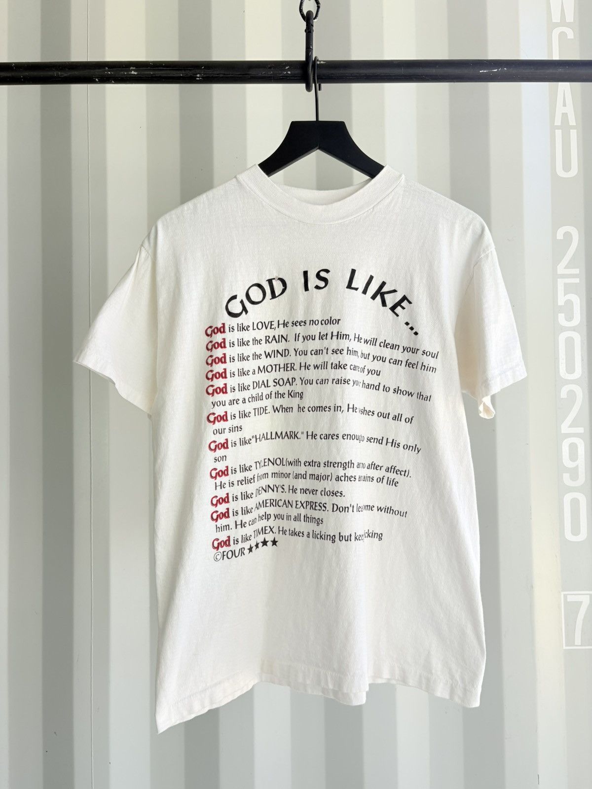 Vintage Vintage God Is Like Shirt Faded Distressed Thrashed grunge Size US XL / EU 56 / 4 - 1 Thumbnail