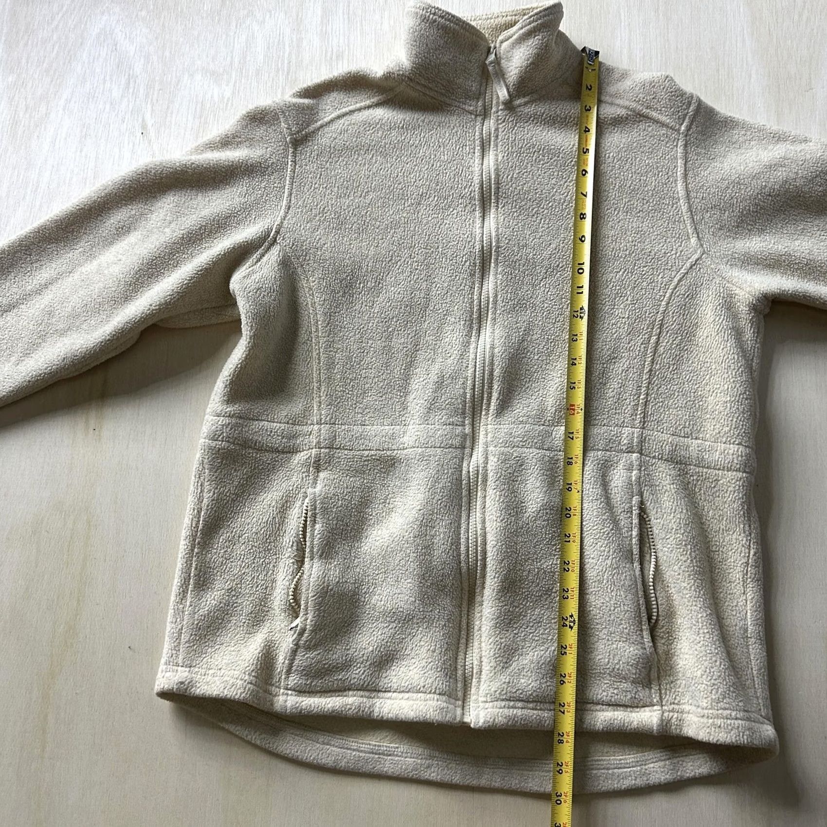 Faded Glory VINTAGE Faded Glory Outdoors Jacket Womens Large Beige Fleece Full Zip Oatmeal Size L / US 10 / IT 46 - 4 Thumbnail