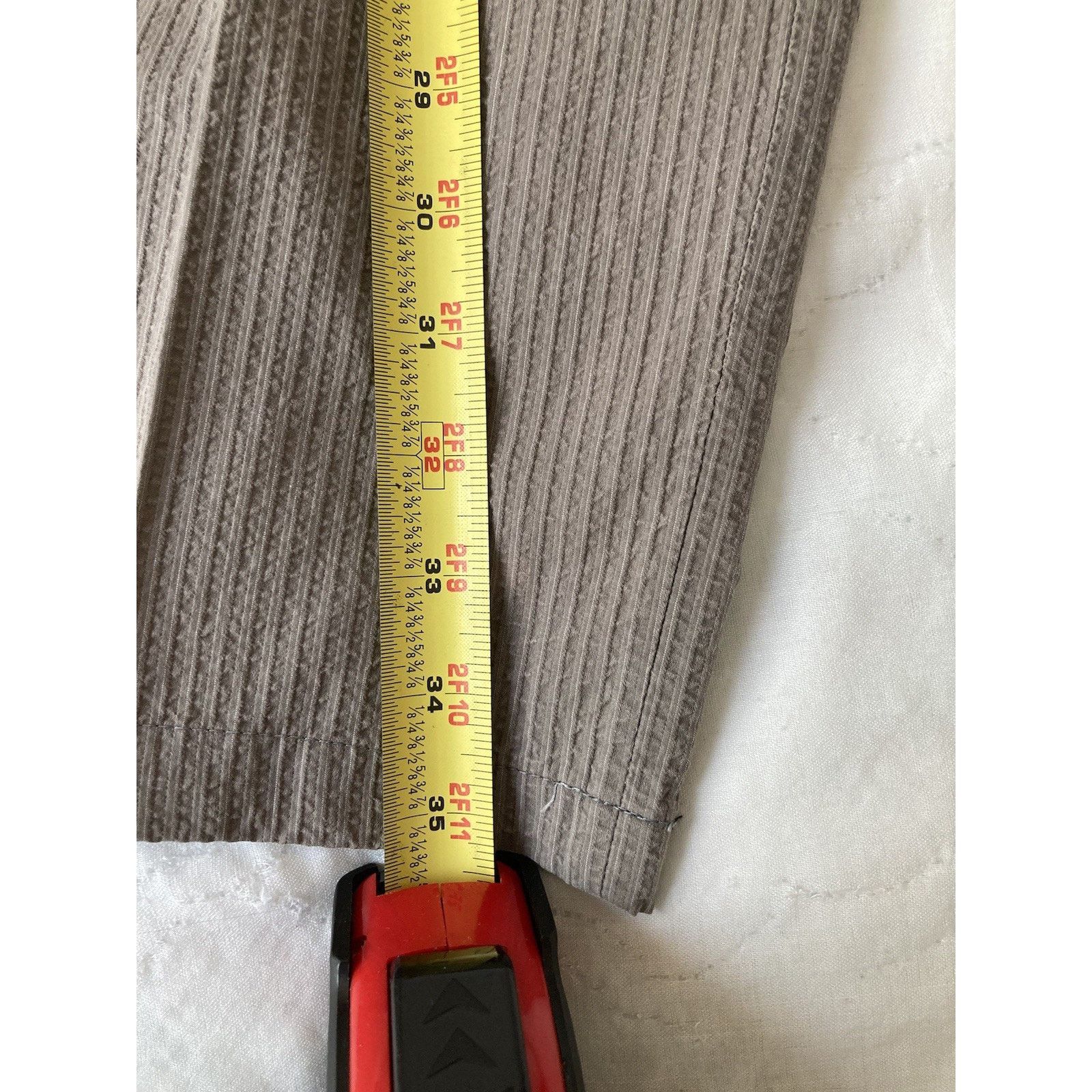 Armani Exchange Armani Exchange Pants Mens 31 Long Beige Gray Pinstripe Size US 31 - 5 Thumbnail
