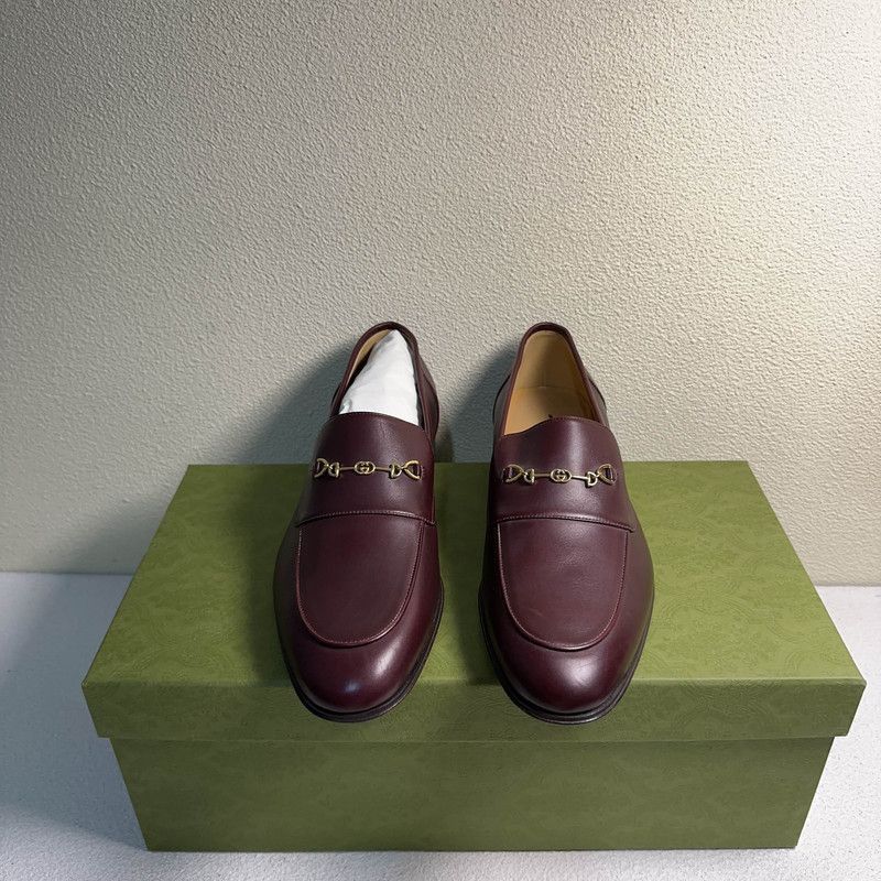 Gucci Gucci Maroon Horsebit Casual Shoes for Men - Size US 9.5 / EU 42-43 - 2 Thumbnail