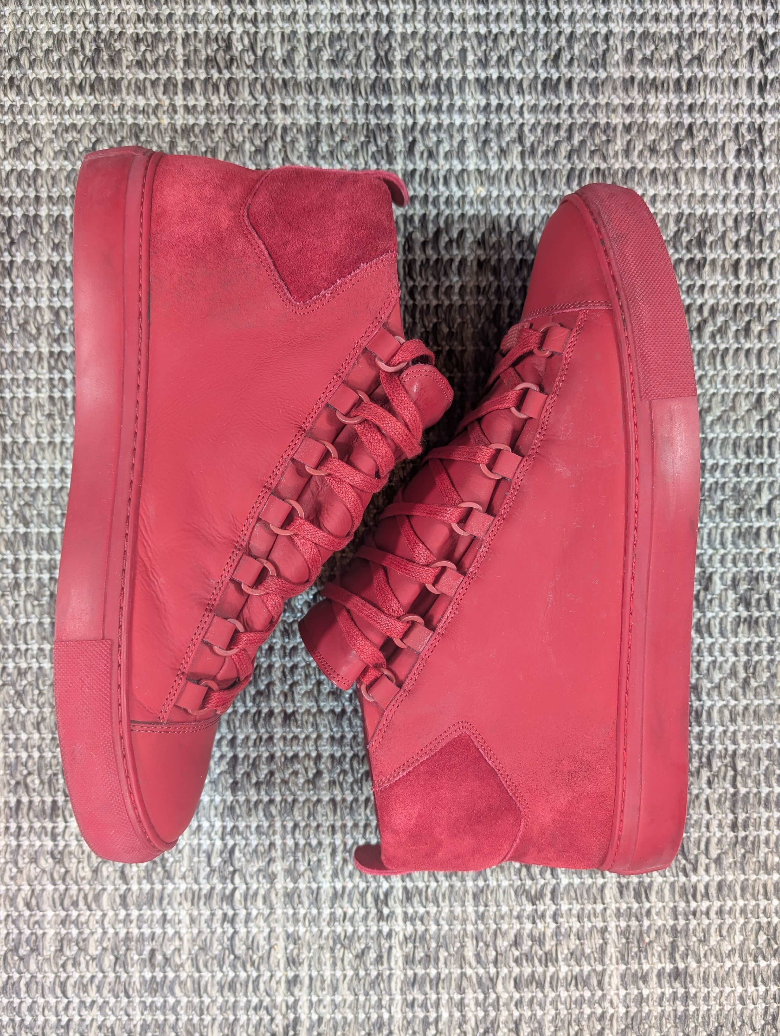 Balenciaga Balenciaga Arena High Red Leather Suede Shoes Size US 10 / EU 43 - 5 Thumbnail