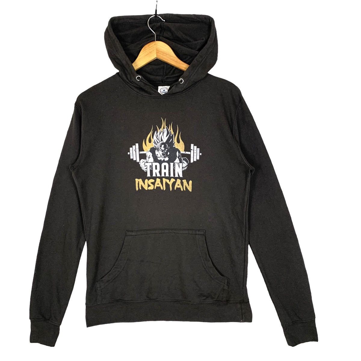 image of VTG Delta Train Lnsaiyan Dragon Ball Cartoon Network Hoodie in Chocolate Brown, Men's (Size Small)
