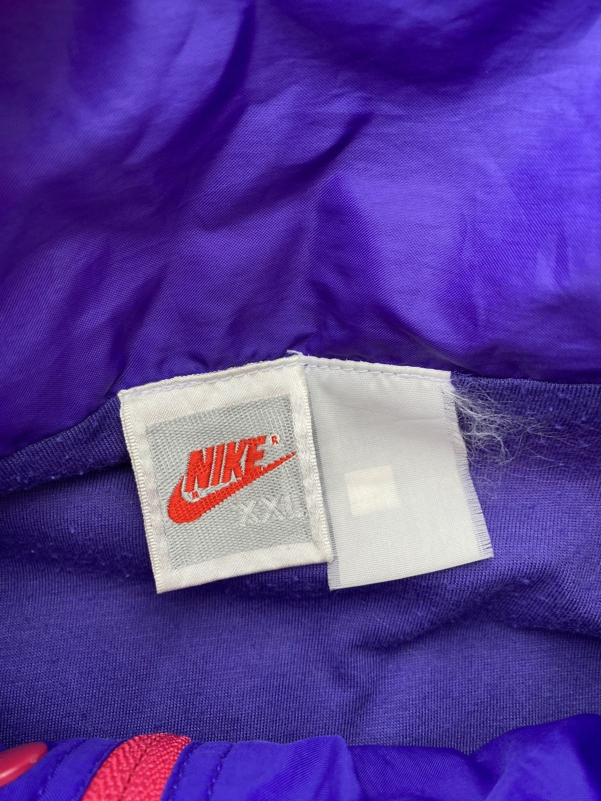 Nike × Vintage 90’s NIKE RARE SWOOSH Y2K LOGO RETRO BAGGY NYLON ZIP JACKET Size US XXL / EU 58 / 5 - 4 Thumbnail