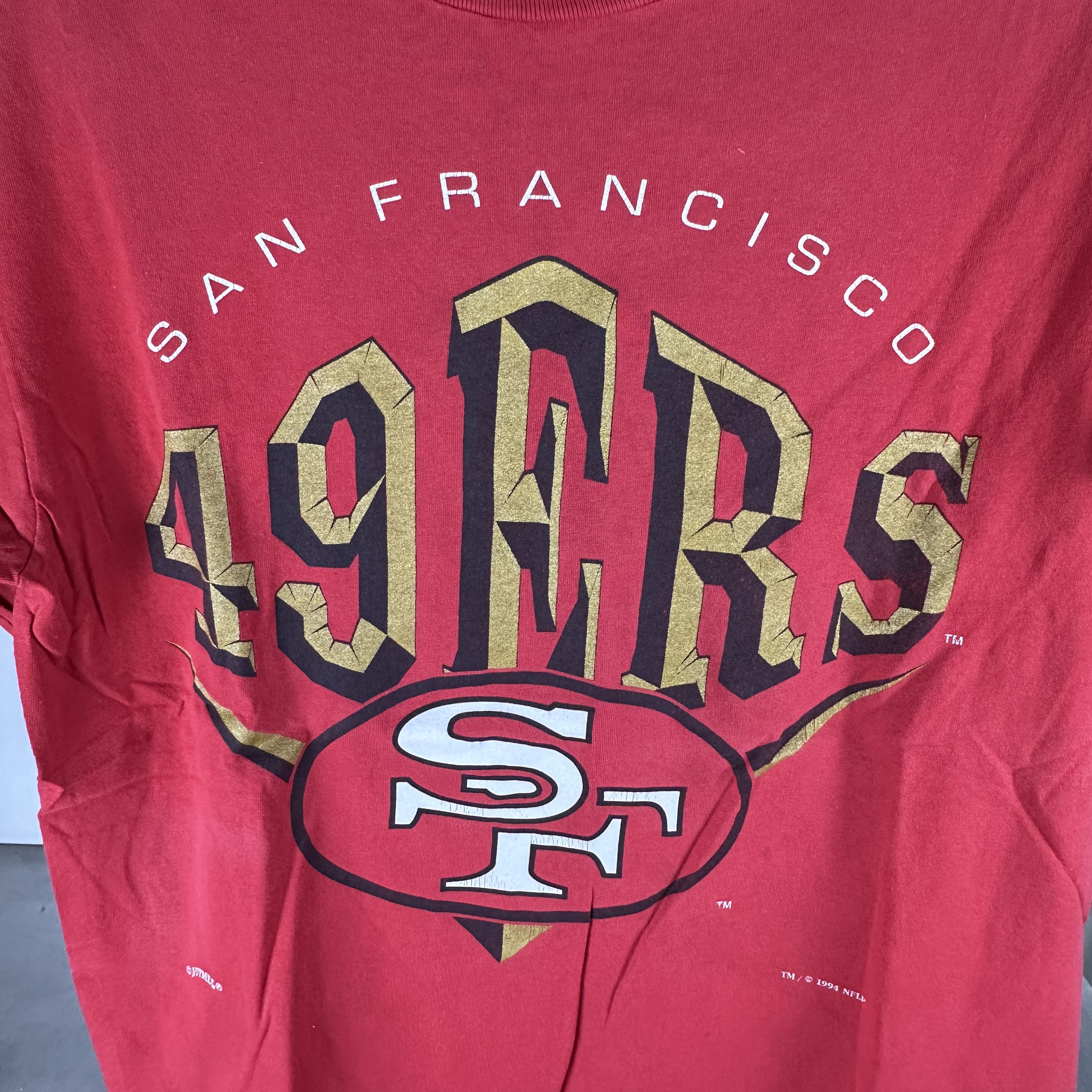 Vintage ​​​​1994 San Francisco 49ers NFL Nutmeg Large T-Shirt Size US L / EU 52-54 / 3 - 2 Thumbnail