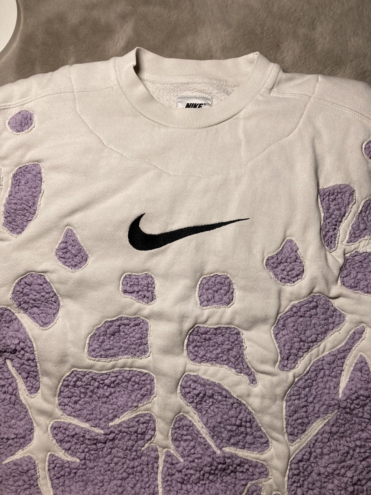 Nike × Vintage ⛩️Nike fleece sweatshirt custom vintage 2k rare purple baggy Size US M / EU 48-50 / 2 - 3 Thumbnail