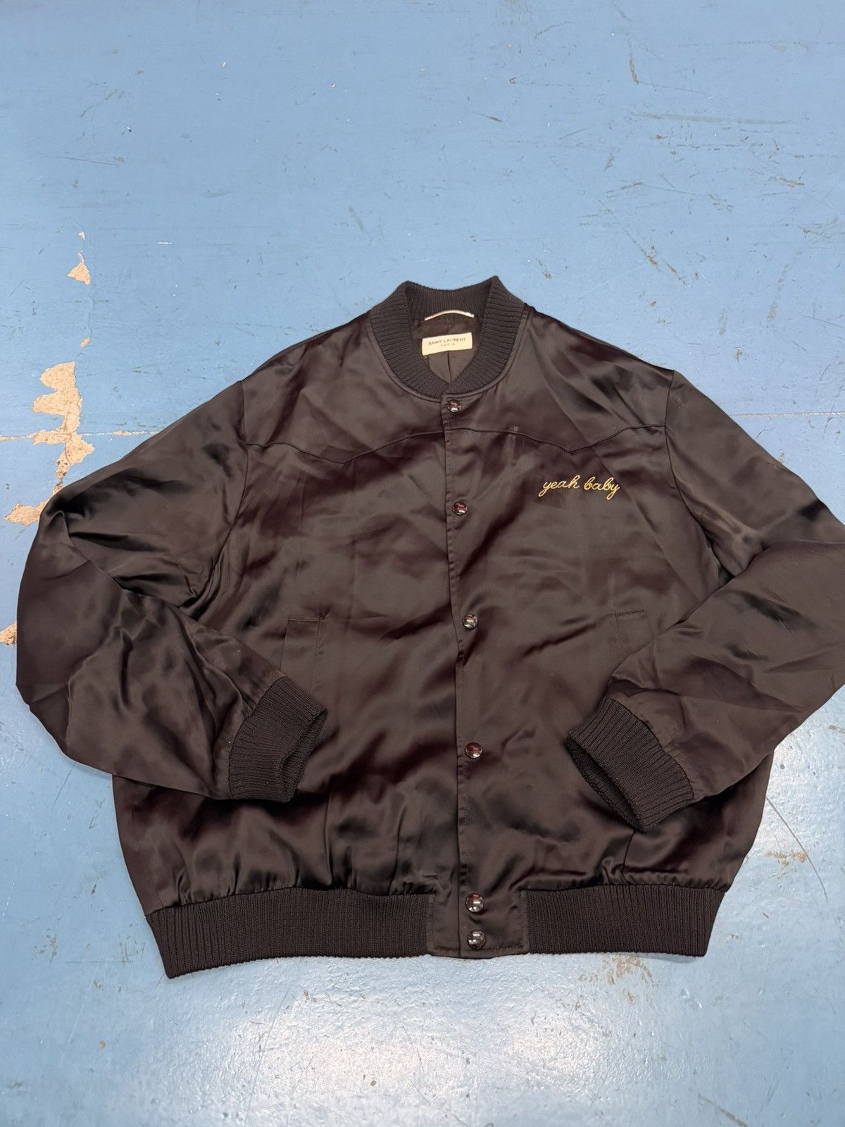 Saint Laurent Paris SAINT LAURENT SS16 VISCOSE BOMBER Size US XL / EU 56 / 4 - 1 Thumbnail