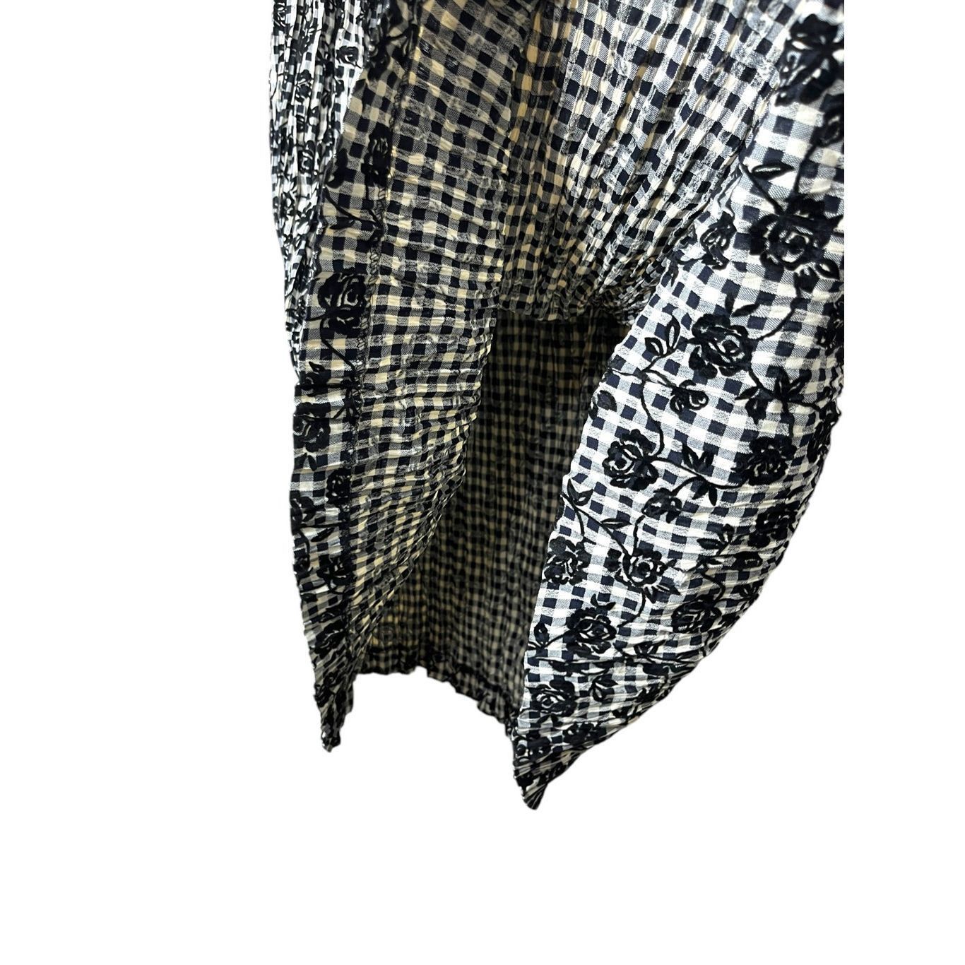 Coldwater Creek Vintage Coldwater Creek Black Cream Houndstooth Floral Print Size 34" / US 12 / IT 48 - 5 Thumbnail