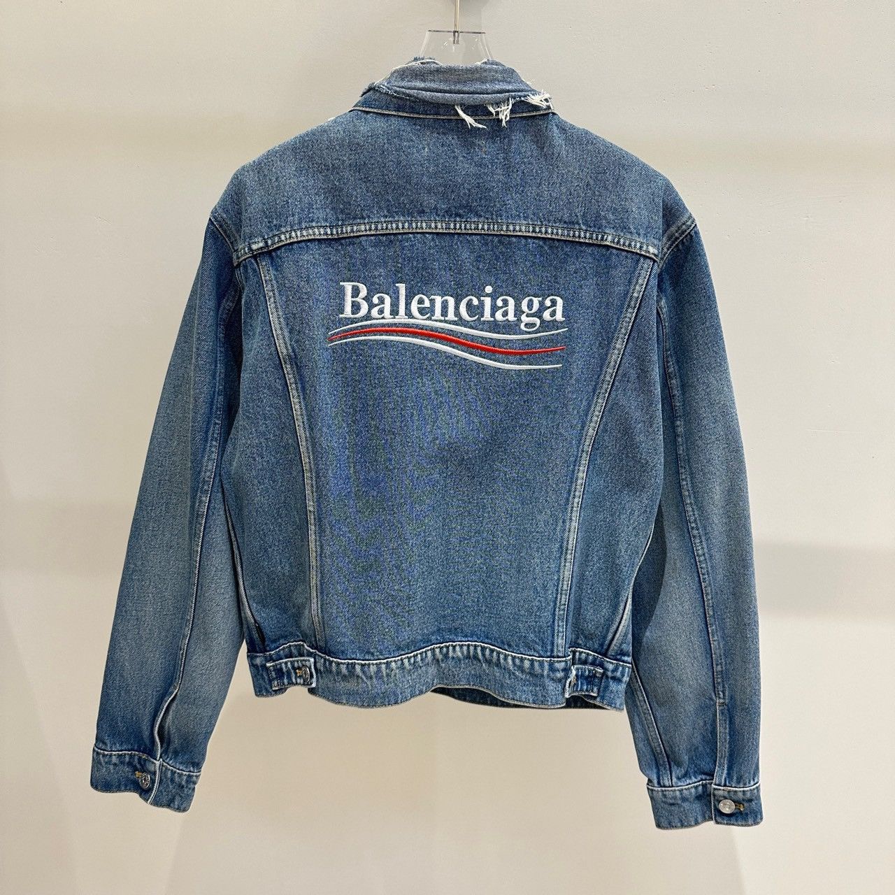 Balenciaga Balenciaga denim logo jacket Size US M / EU 48-50 / 2 - 8 Thumbnail