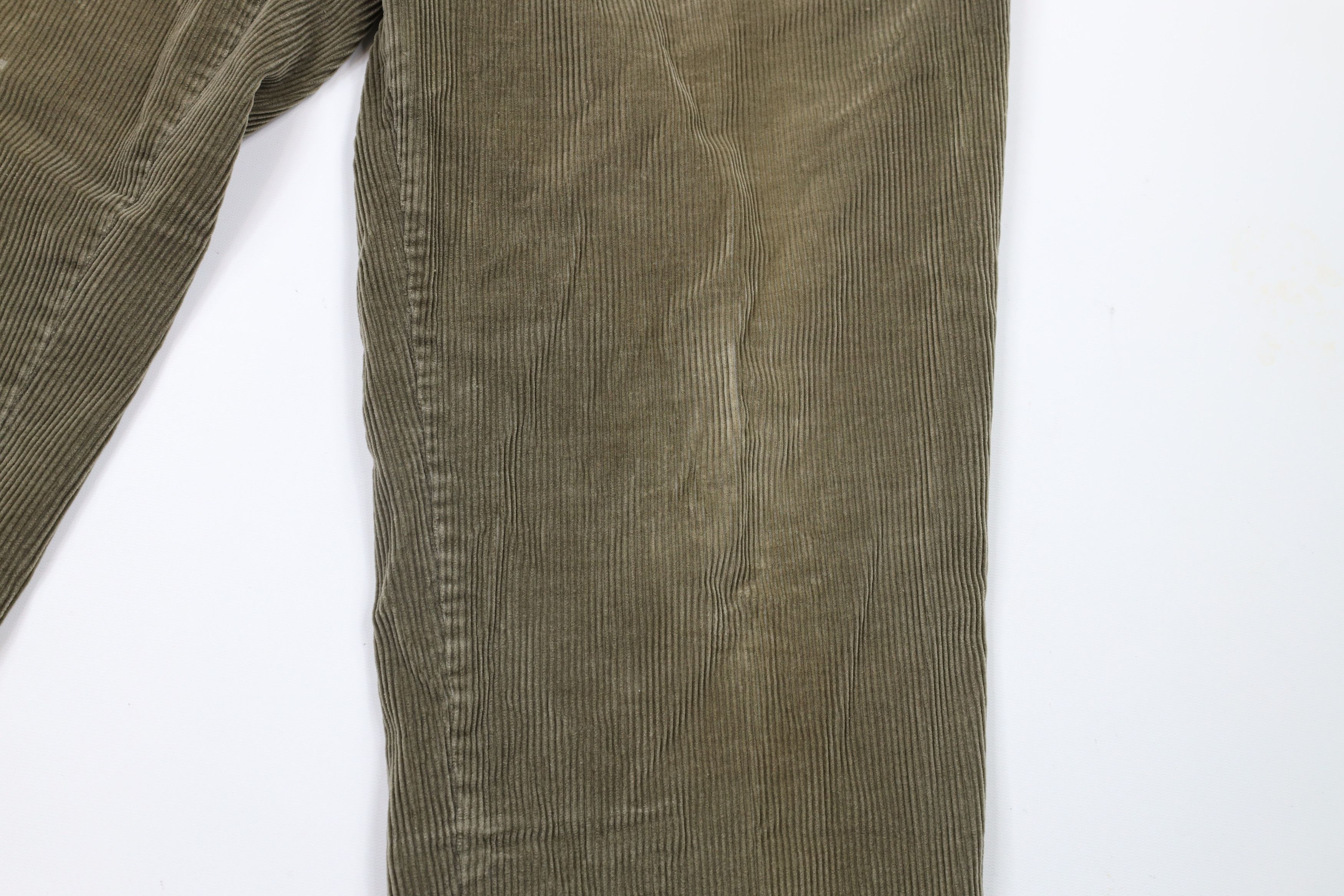 Vintage Vintage 90s Streetwear Wide Leg Corduroy Chino Pants Green Size US 40 / EU 56 - 6 Thumbnail