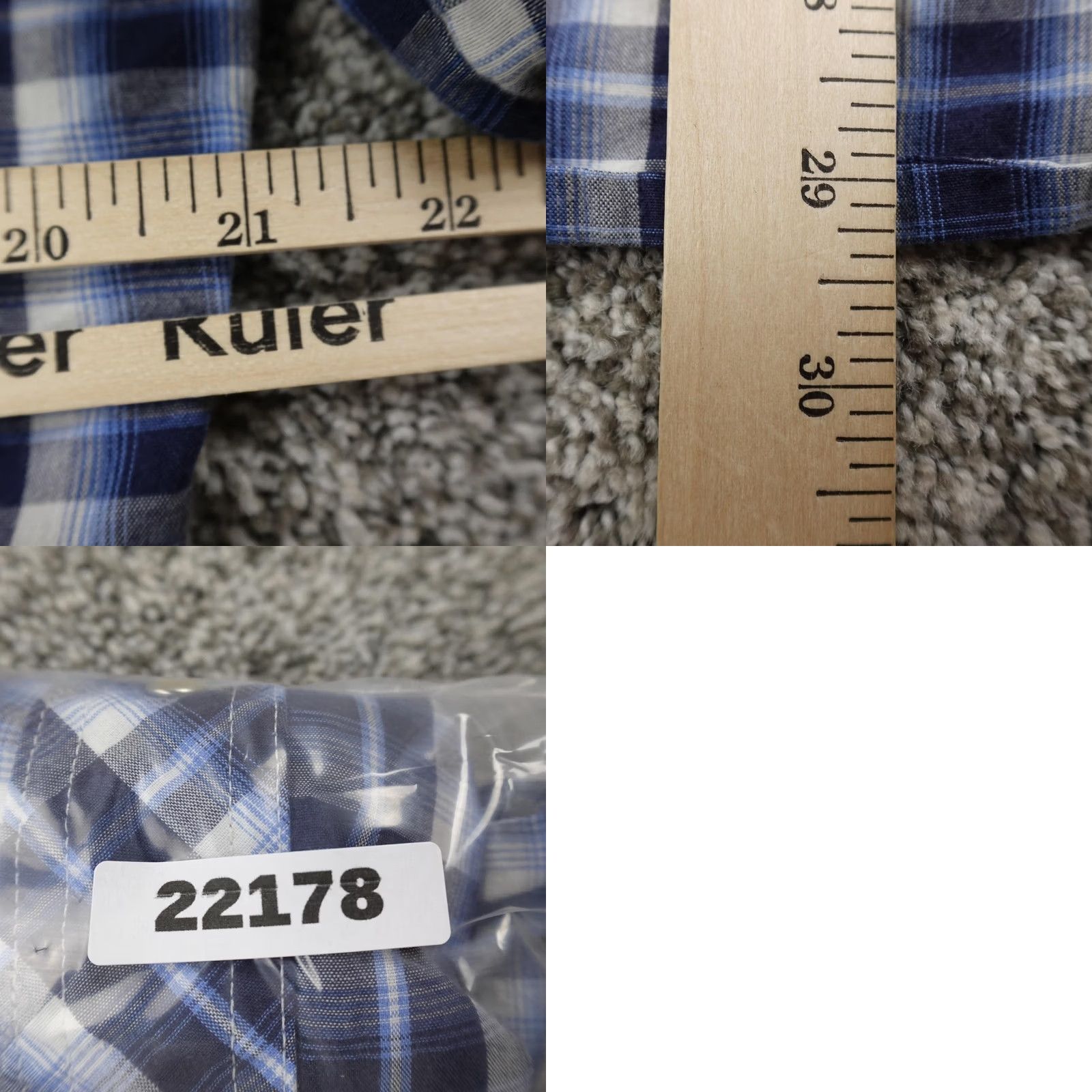 Wrangler Wrangler Shirt Mens L Blue Plaid Western Pearl Snap Up Short Sleeve Cowboy Rodeo Size US L / EU 52-54 / 3 - 8 Thumbnail