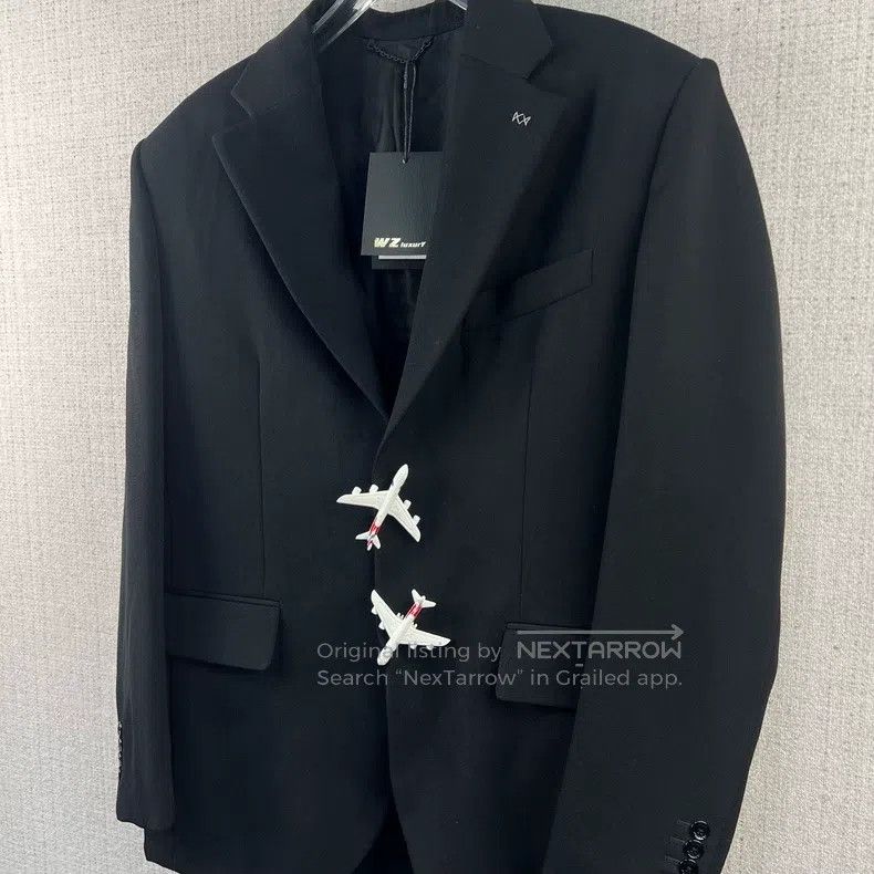 Louis Vuitton Louis Vuitton FW21 Aircraft Button Outline Twill Wool blaz Size 48R - 3 Thumbnail
