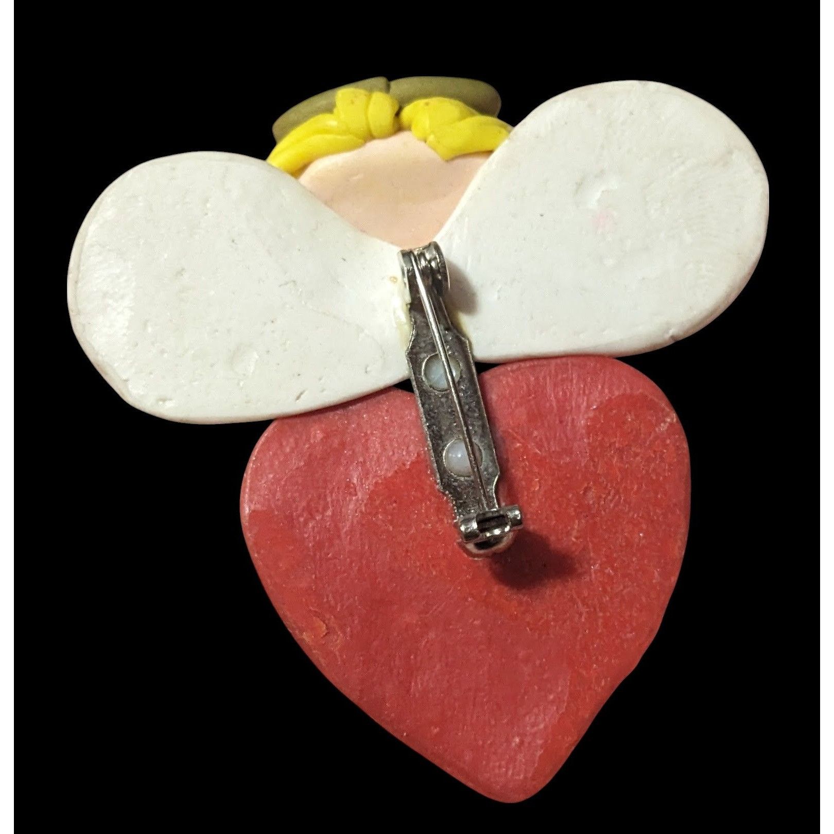 Other Handmade Candycane Heart Angel Holiday Brooch Size ONE SIZE - 2 Thumbnail