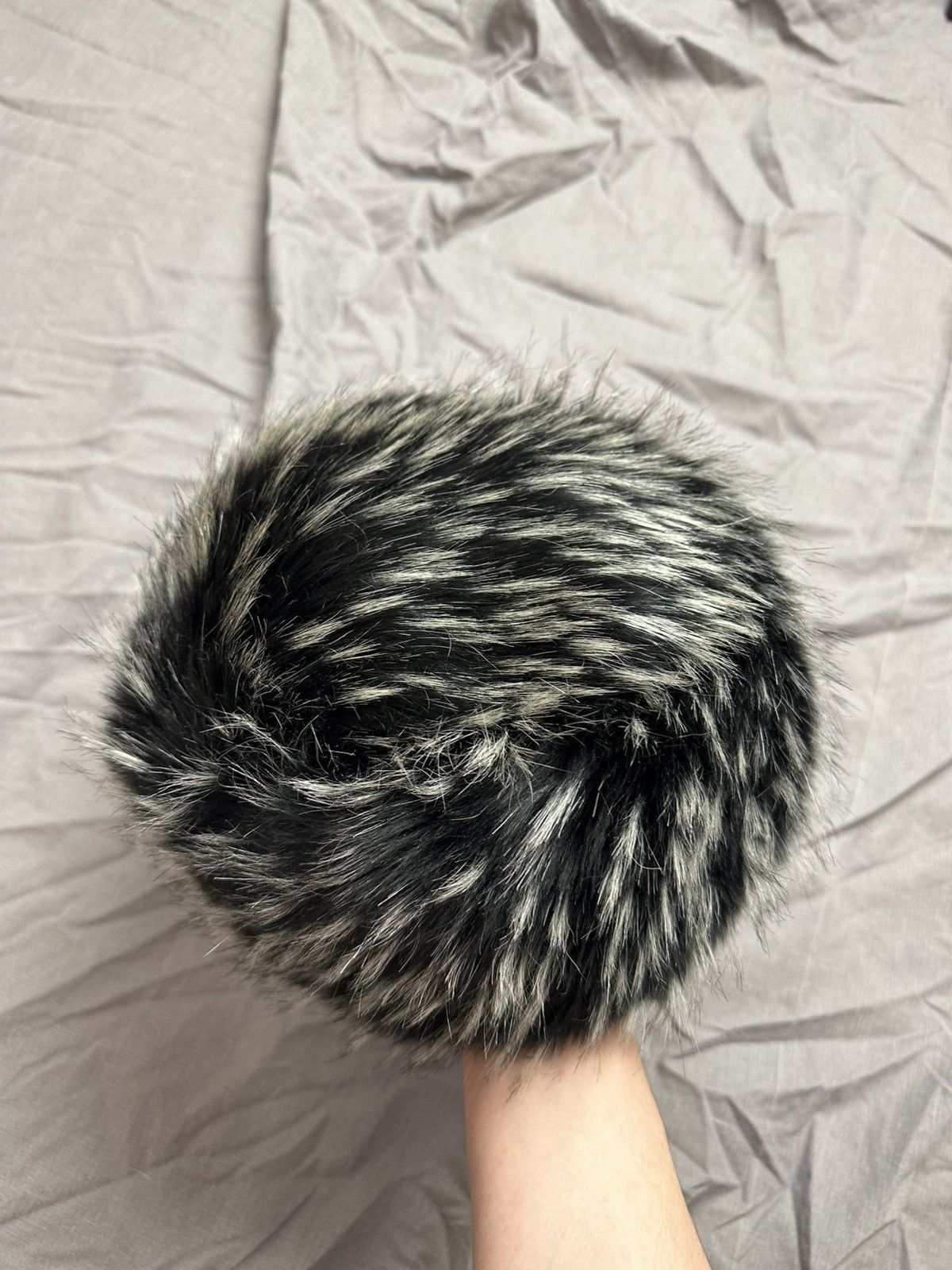 Japanese Brand Y2K Ushanka Fur Fuzzy Hat 90s Style Vintage ifsixwasnine Size ONE SIZE - 4 Thumbnail