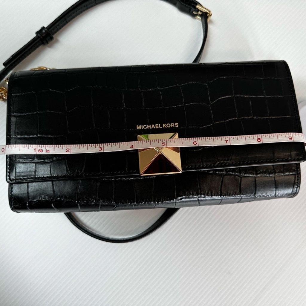 Michael Kors Michael Kors BN Croco black leather clutch crossbody Size ONE SIZE - 5 Thumbnail