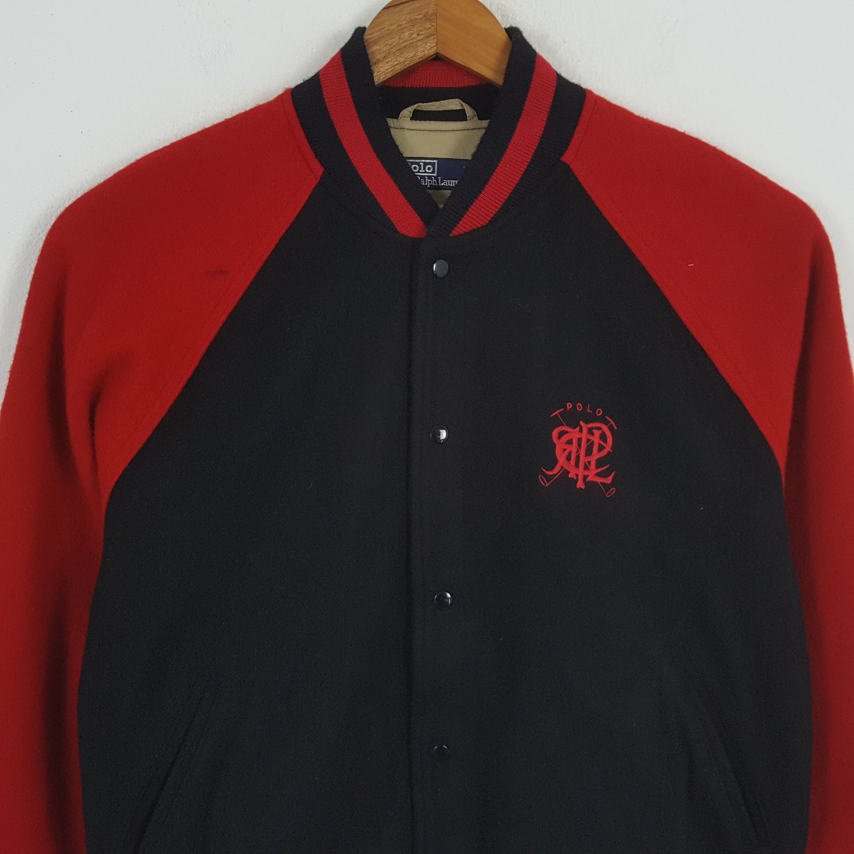 Polo Ralph Lauren × Vintage Vintage POLO by RALPH LAUREN Fashion Brand Varsity Jacket Size US XL / EU 56 / 4 - 2 Thumbnail