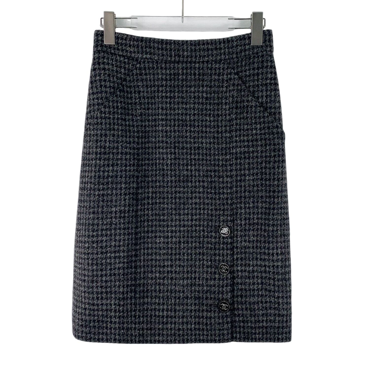 Chanel Chanel Houndstooth Wool Mini Skirt 36 Size 26" / US 2 / IT 38 - 1 Thumbnail