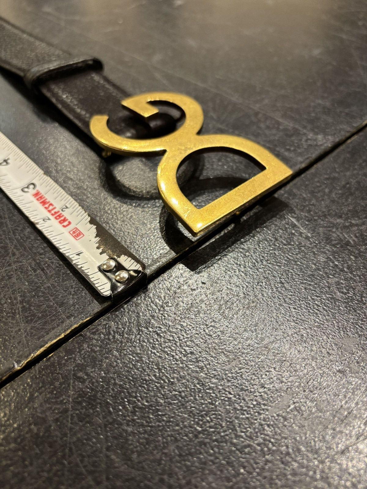Dolce & Gabbana Dolce & Gabbana Leather Belt - Gold/Black Size 36 - 11 Thumbnail