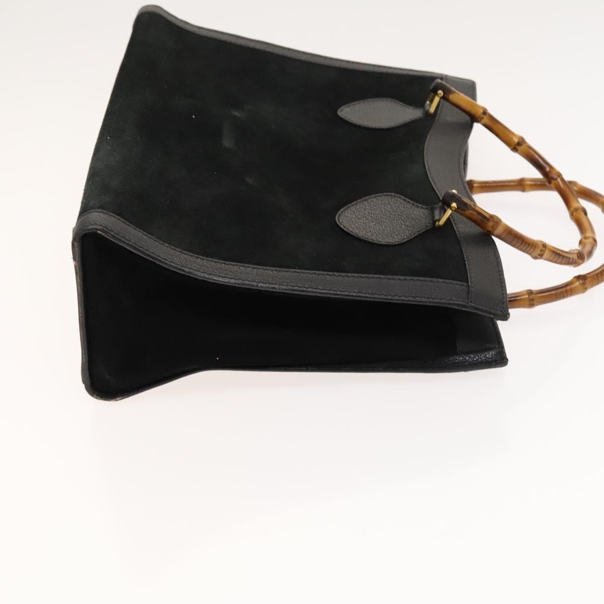 Gucci GUCCI Bamboo Hand Bag Suede Black Gold 002 2853 0260 0 Size ONE SIZE - 4 Thumbnail