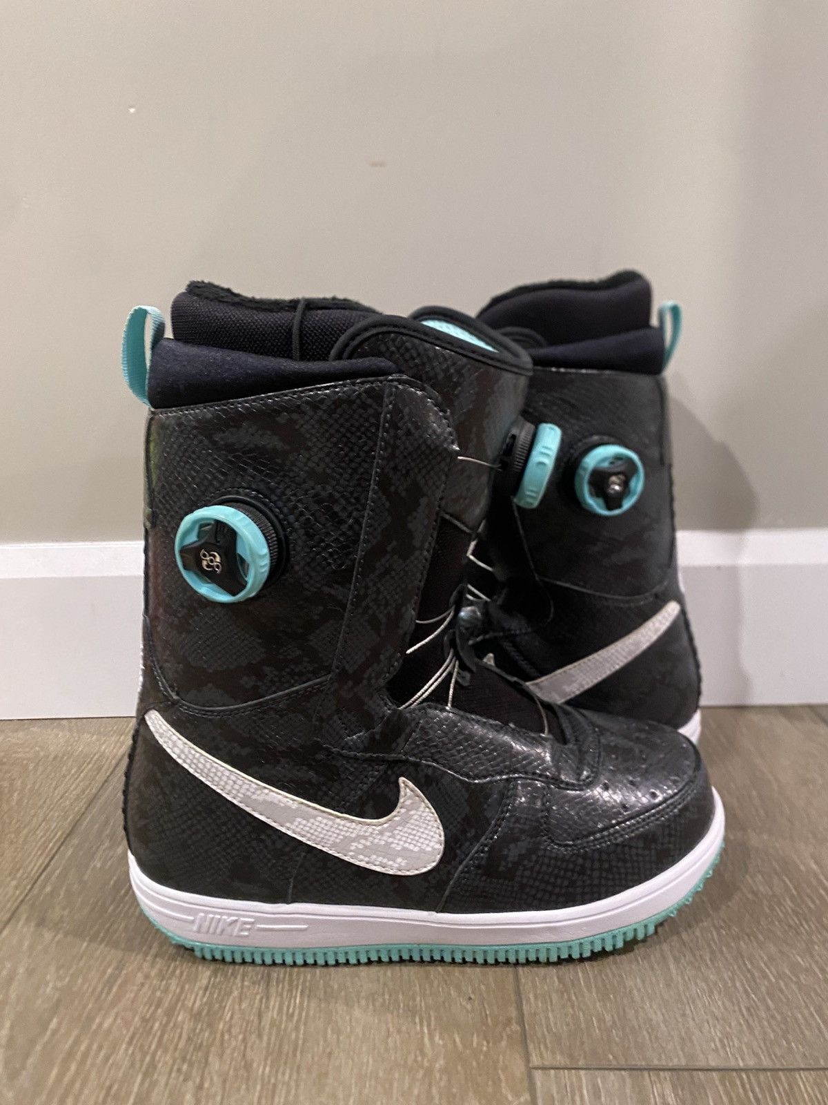 Nike Nike Zoom Force 1 X Double BOA Snowboard Boots Grey & Teal Size US 7.5 / IT 37.5 - 1 Thumbnail