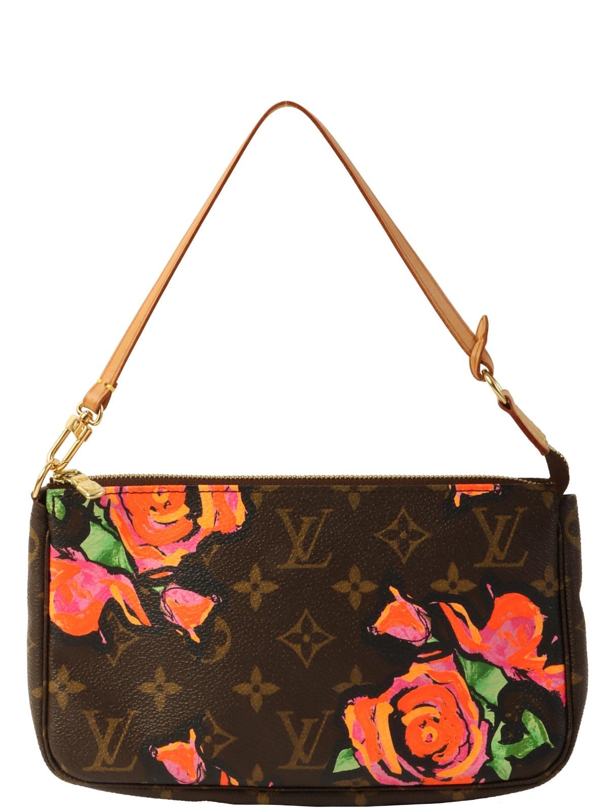 image of Louis Vuitton 2008 Made Monogram Pochette Rose Accessoires Brown, Women's