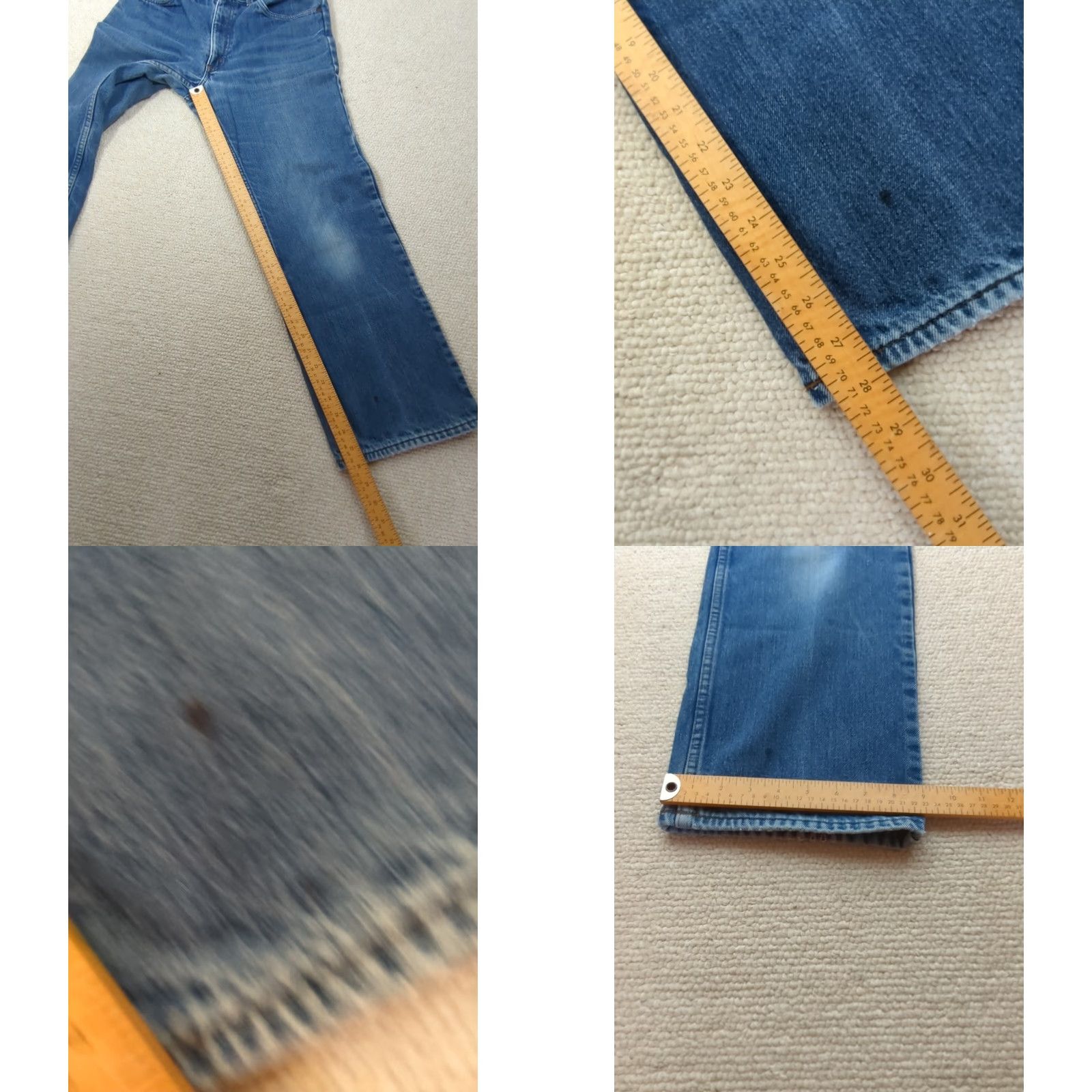 Levi's VINTAGE Levi's 500 Series Jeans Bootcut 34x29 Blue Flannel Lined Orange Tab Mens 80s Size US 34 / EU 50 - 10 Thumbnail