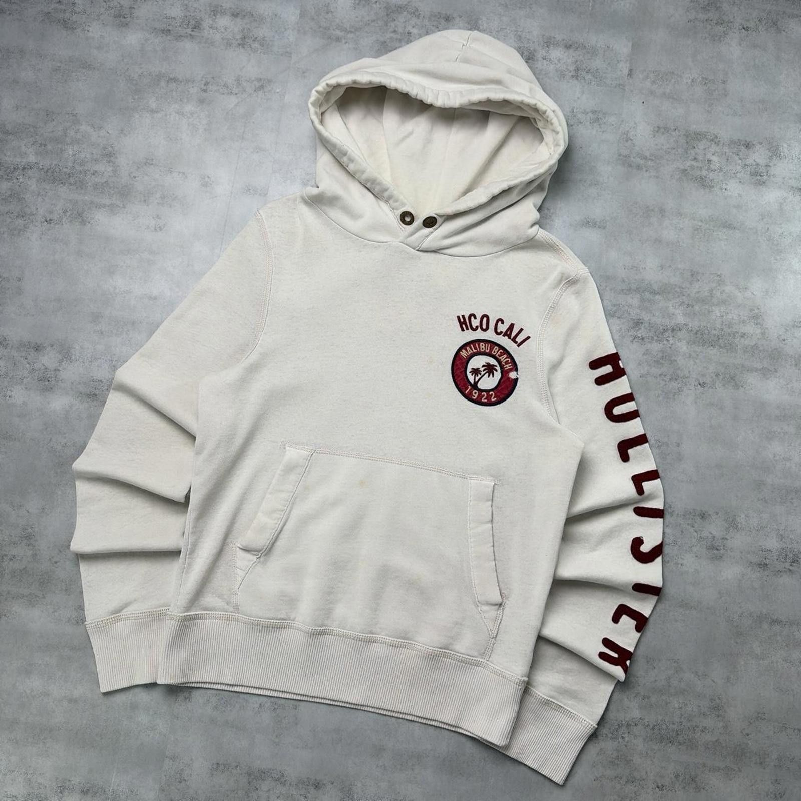 Other Y2K White Hollister Surf Grunge Distressed Hoodie Size S / US 4 / IT 40 - 2 Thumbnail