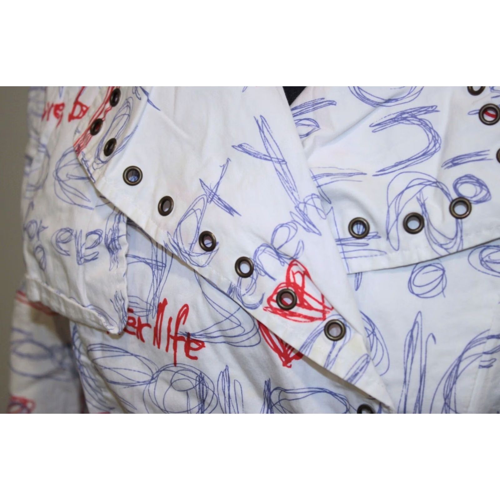 Desigual Desigual womens Coat Size 44 White Casual Overcoat Size M / US 6-8 / IT 42-44 - 3 Thumbnail
