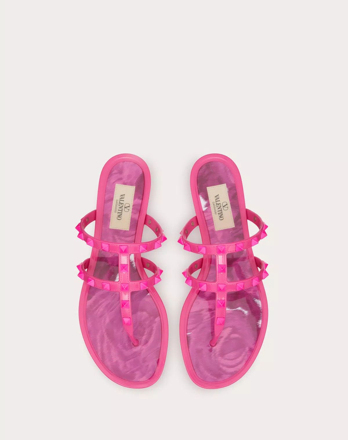 Valentino o1s1wg110426 Rockstud Low Thong Sandals Polymeric Material Size US 10 / IT 40 - 4 Thumbnail