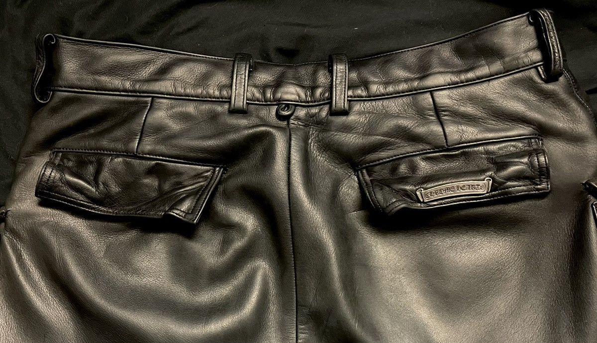 Chrome Hearts Chrome Hearts Leather Fleur Knee Cargo Pants Size US 32 / EU 48 - 6 Thumbnail
