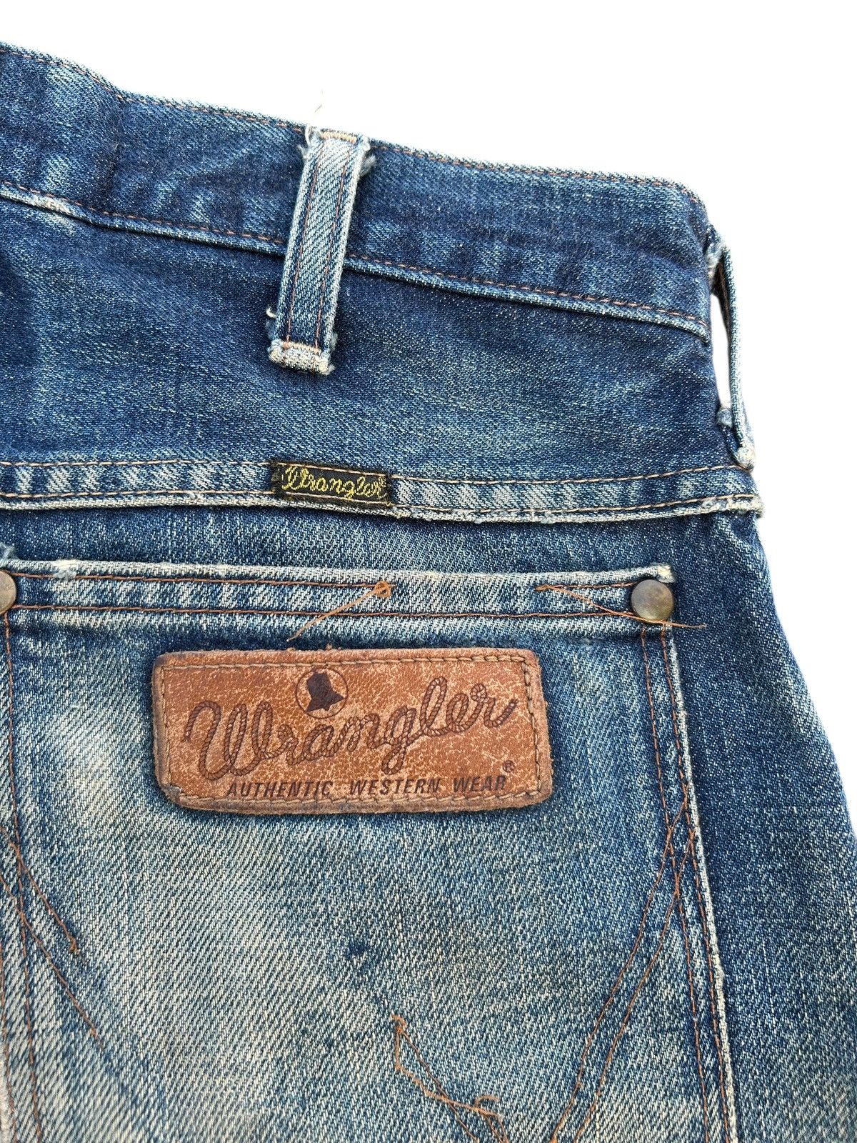 Japanese Brand × Kapital × Vintage Wrangler Selvedge Baggy Vintage Distressed Denim jeans Size US 30 / EU 46 - 14 Thumbnail