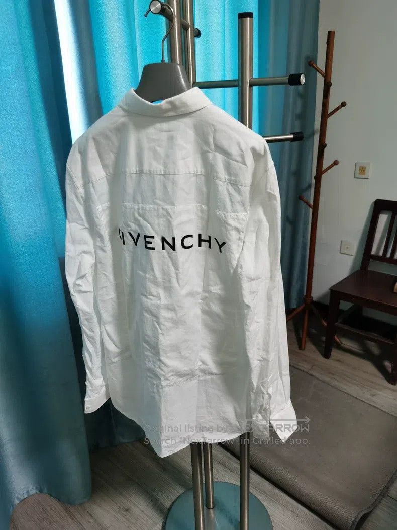 Givenchy Givenchy Oxford Twill Back Logo Shirt Size US S / EU 44-46 / 1 - 2 Thumbnail