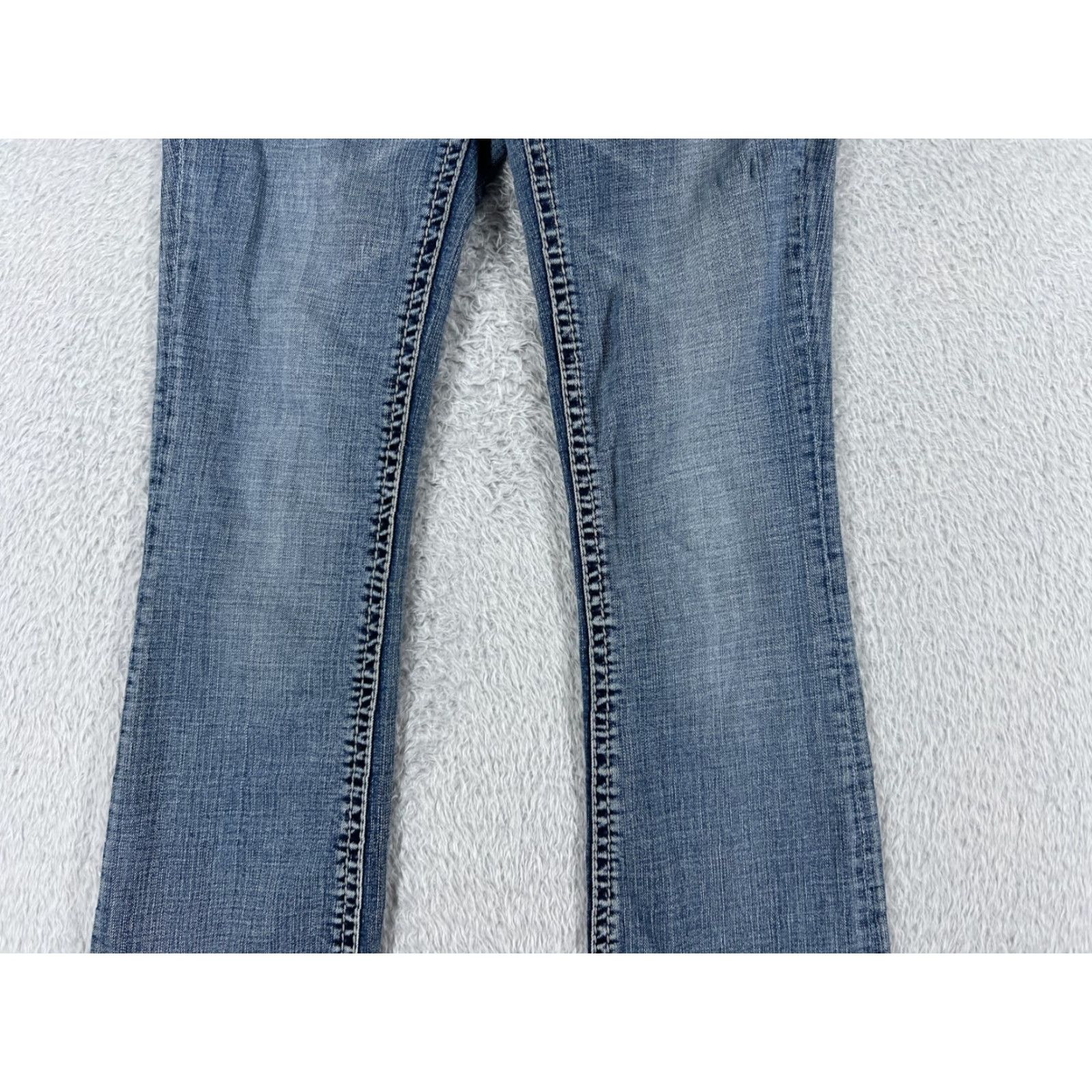 Denime Rock And Roll Cowgirl Jeans Womens 28 Blue Denim Mid Rise Bootcut 26x31 Read Rock Girls Womens Jeans Size 28" / US 6 / IT 42 - 3 Thumbnail