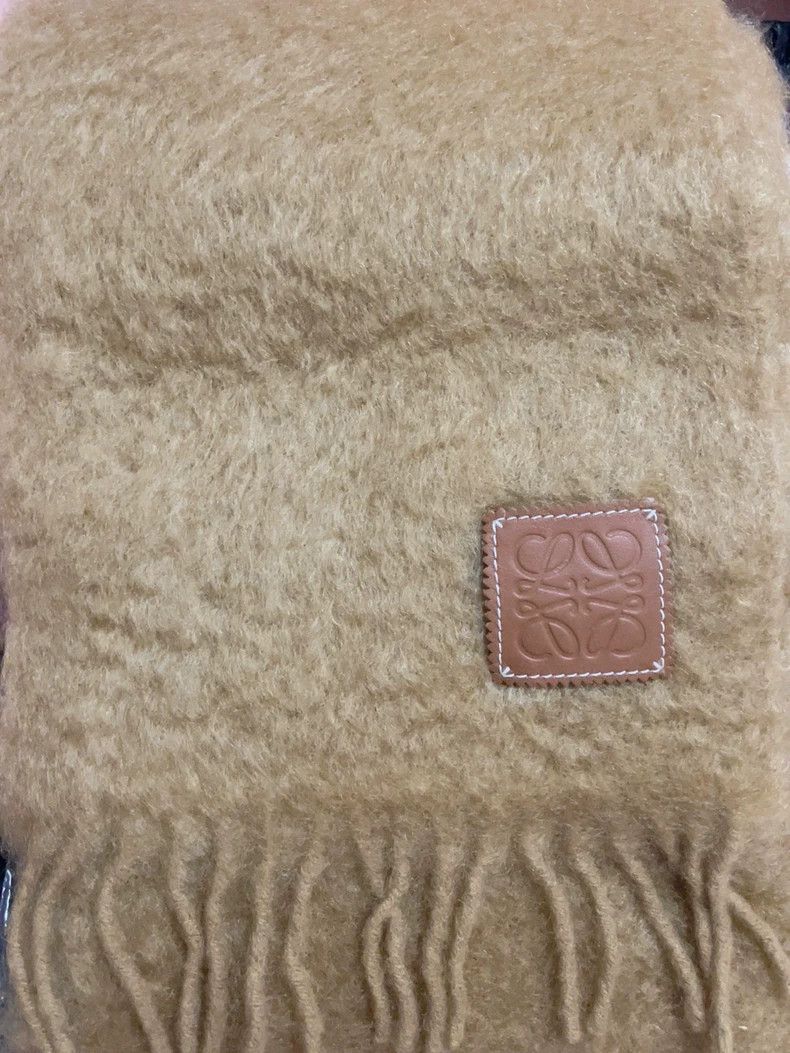 Loewe LOEWE Wool and horsehair mixed fringe scarf Size ONE SIZE - 5 Thumbnail