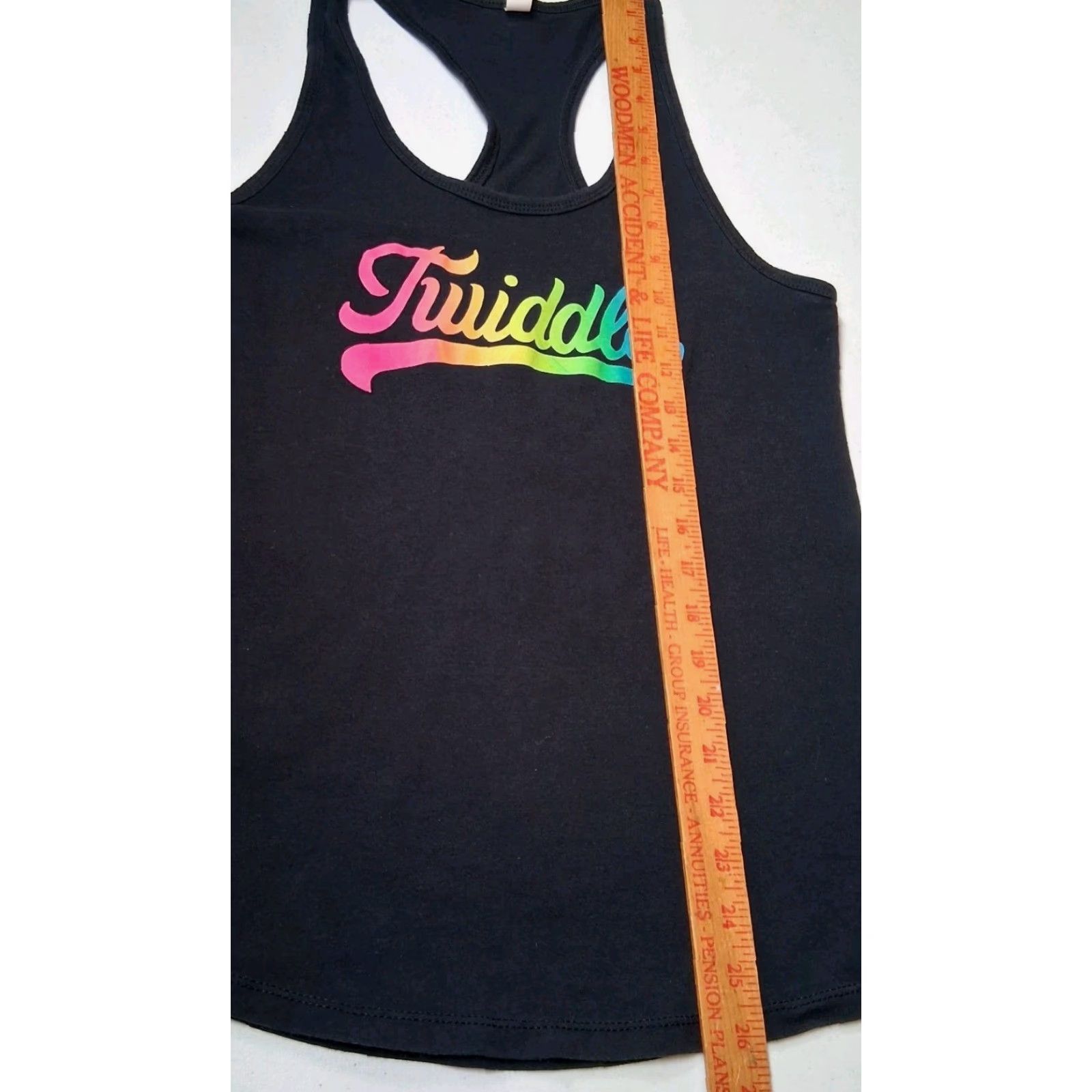 Next Level Twiddle Tank Top Women M Jam Band Music Black Graphic Racer Back Shirt Size M / US 6-8 / IT 42-44 - 6 Thumbnail