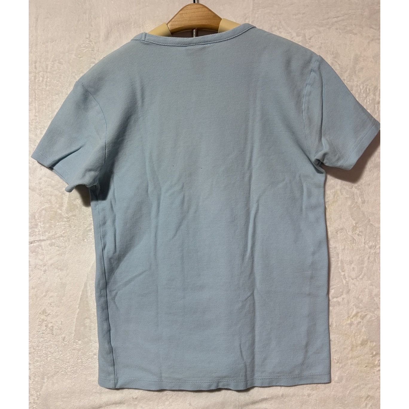 H&M H&M Men's Light Blue Cotton Pique Knit Crew Neck Shirt | XS Size US XS / EU 42 / 0 - 2 Thumbnail